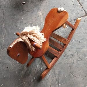 Vintage 1960s Wooden Rocking Horse
